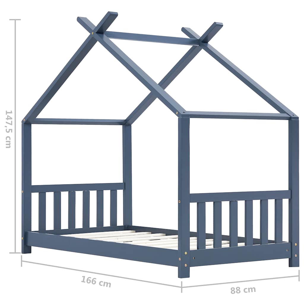 Kids Bed Frame Solid Pine Wood