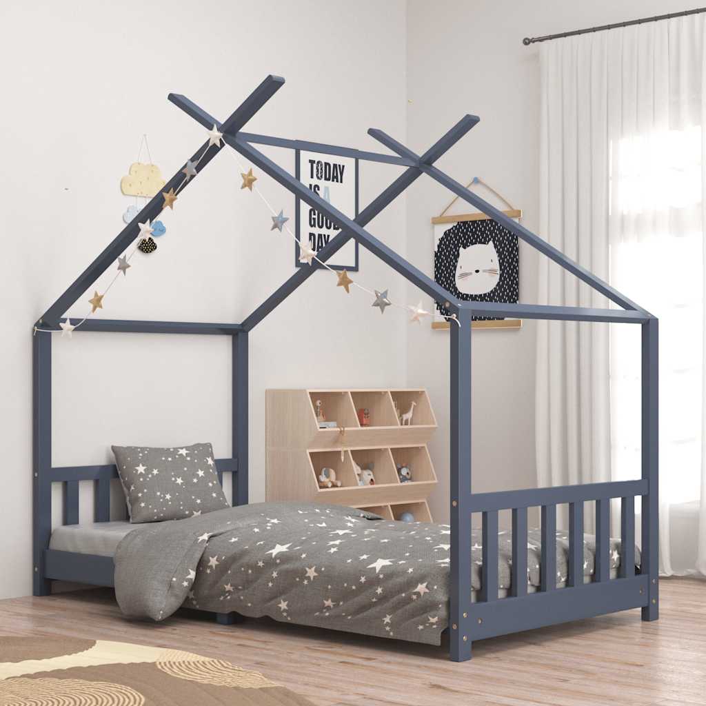Kids Bed Frame Solid Pine Wood