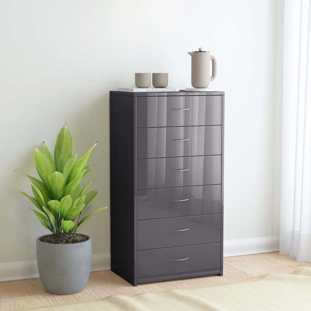 Sideboard With 6 Drawers 50X34X96 Cm Engineered Wood