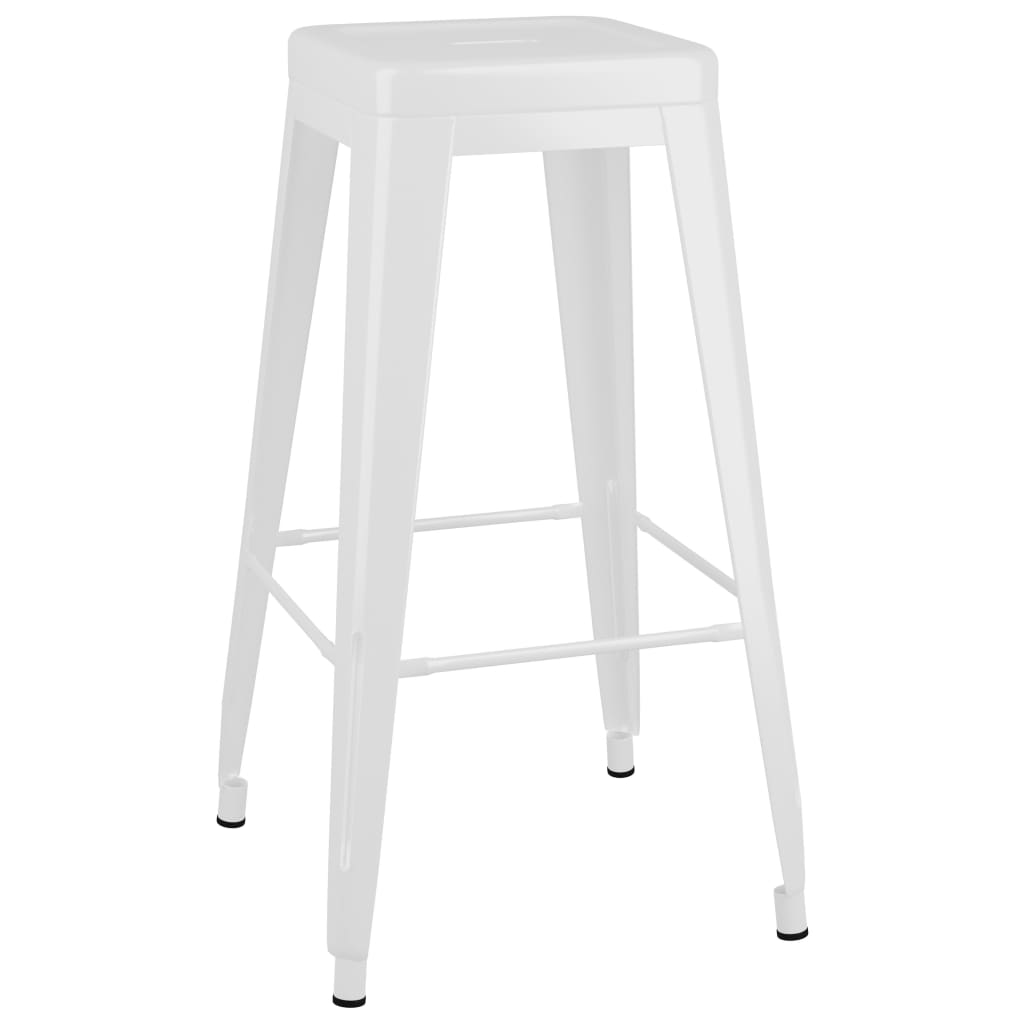 Bar Stools Stackable 2 Pcs Metal