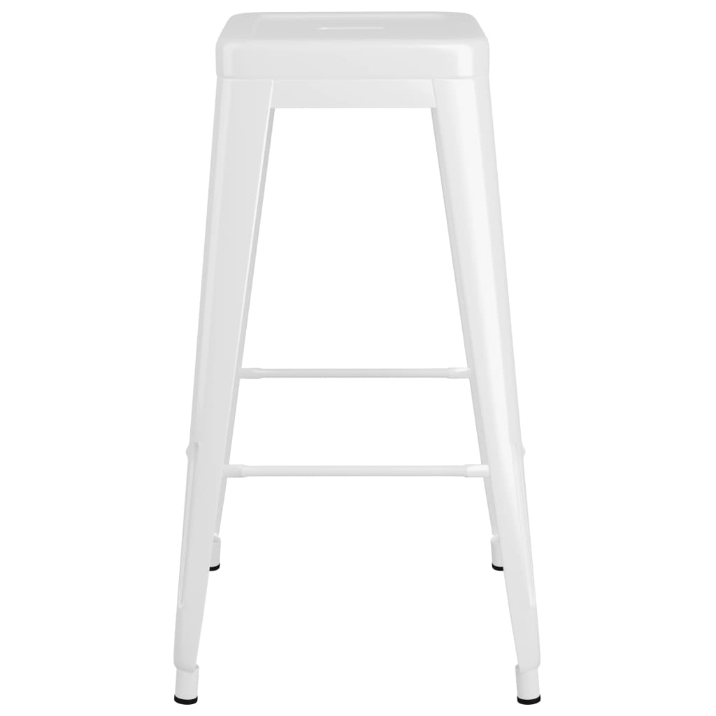 Bar Stools Stackable 2 Pcs Metal