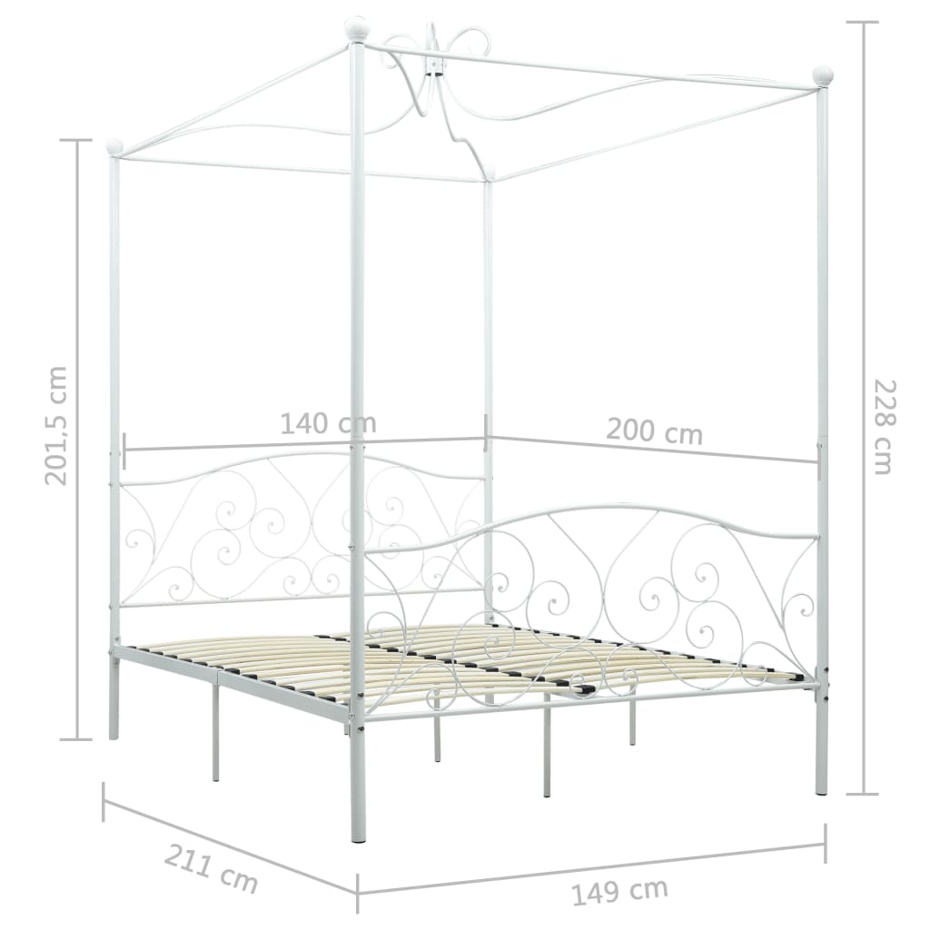 Bed Frame Without Mattress With Canopy Metal