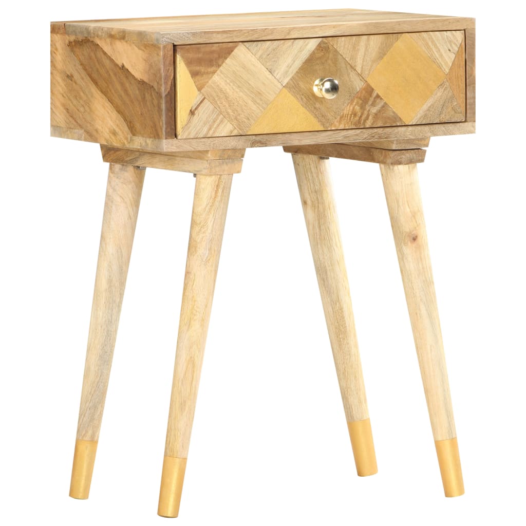 Bedside Cabinet 43X30X58 Cm Solid Mango Wood