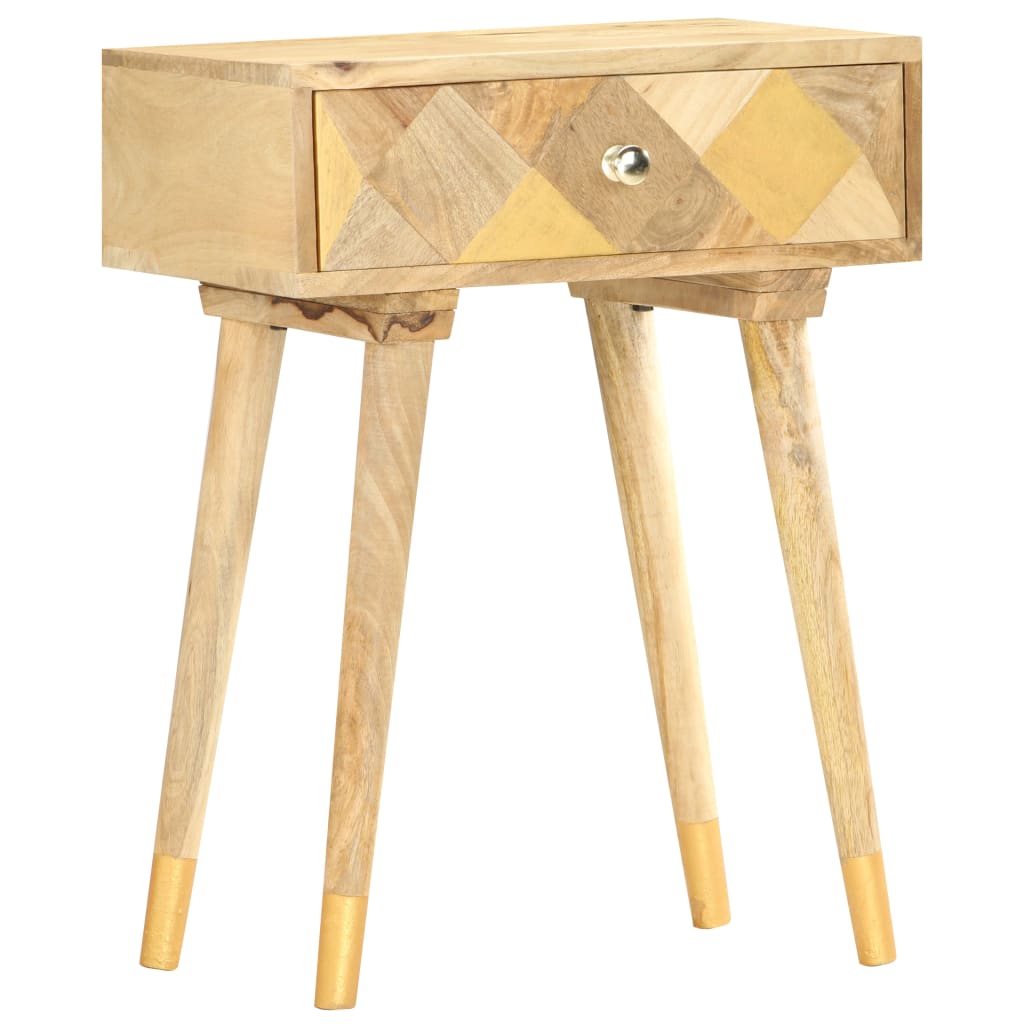 Bedside Cabinet 43X30X58 Cm Solid Mango Wood