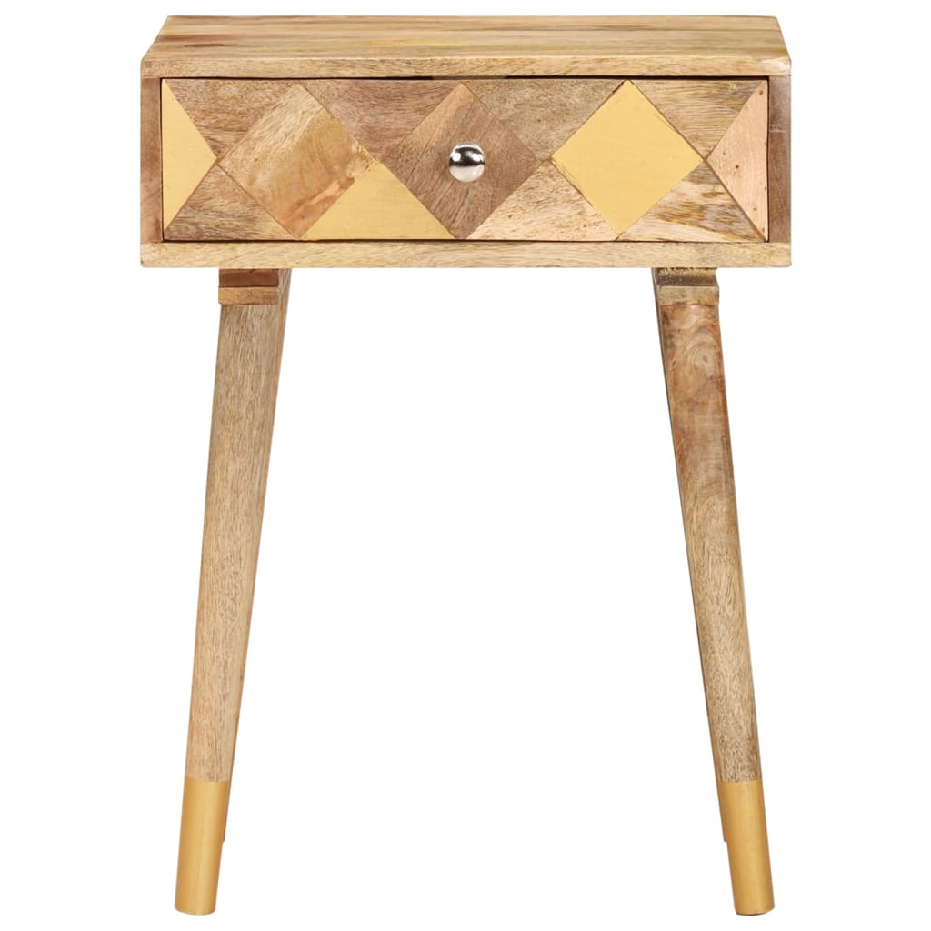 Bedside Cabinet 43X30X58 Cm Solid Mango Wood