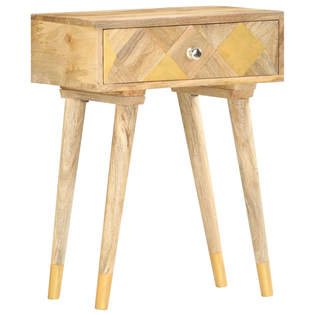 Bedside Cabinet 43X30X58 Cm Solid Mango Wood