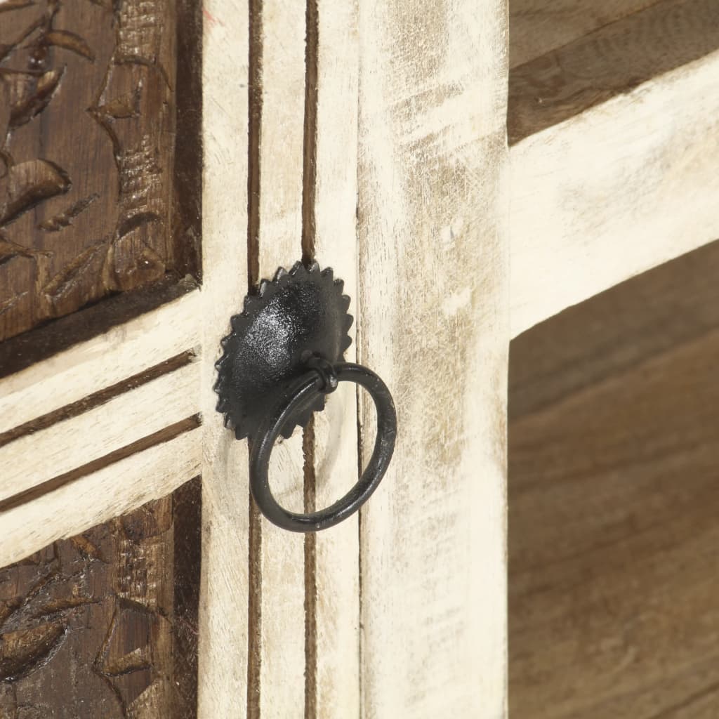 Tv Cabinet 130X30X36 Cm Solid Mango Wood