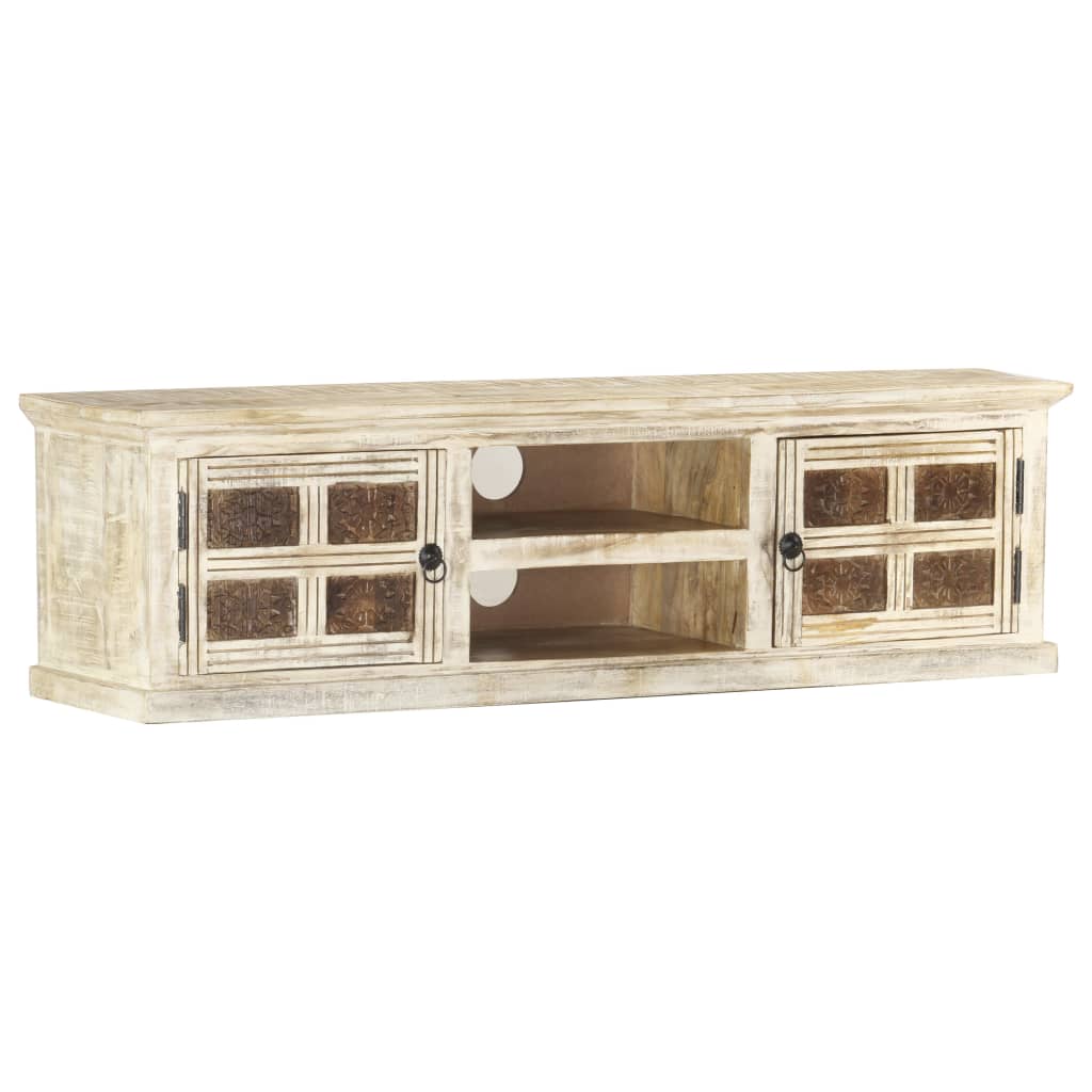 Tv Cabinet 130X30X36 Cm Solid Mango Wood