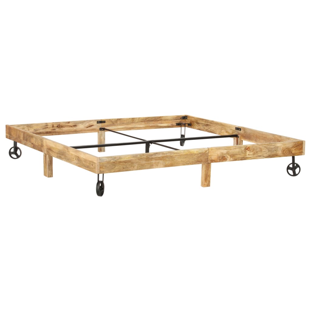 Bed Frame Without Mattress Solid Mango Wood
