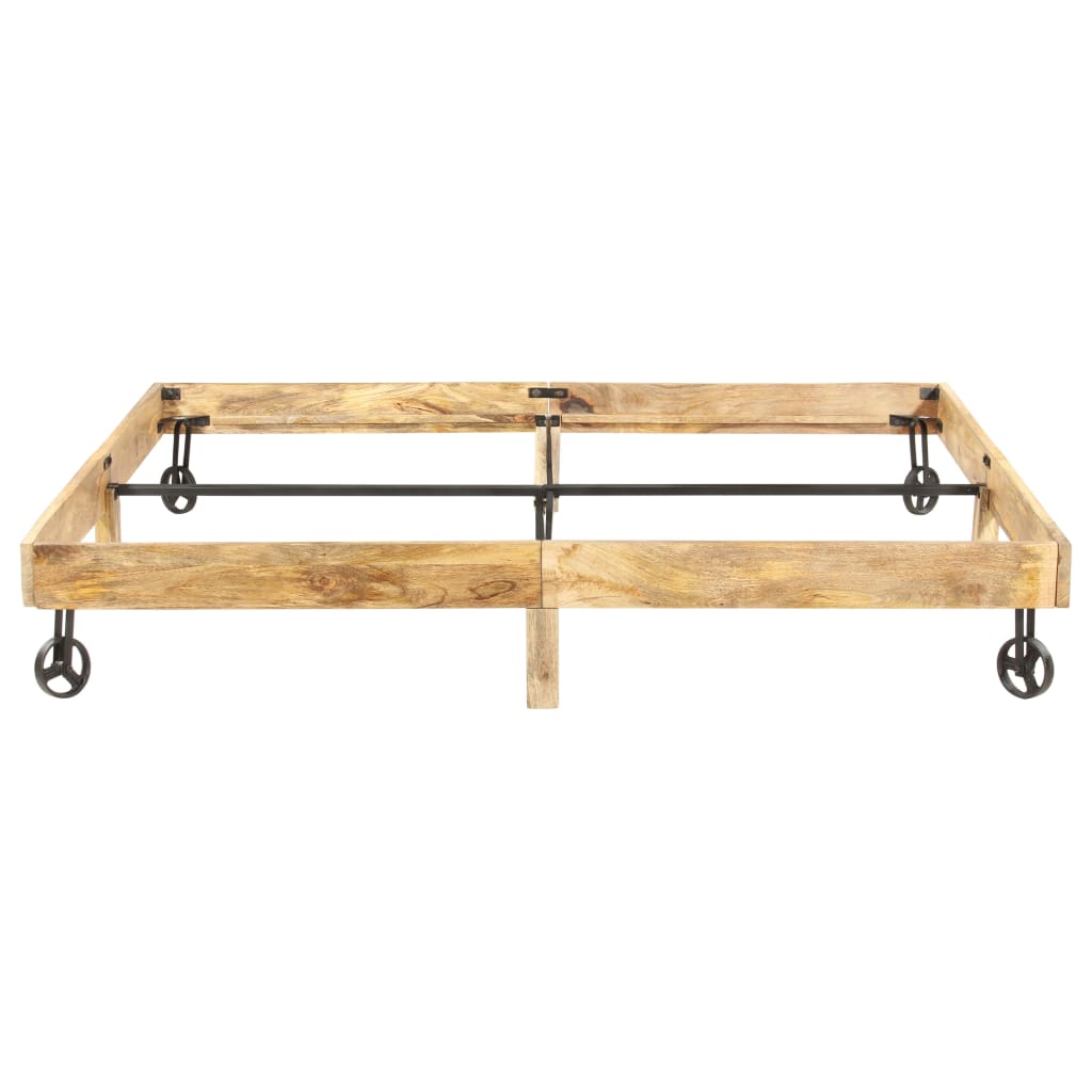 Bed Frame Without Mattress Solid Mango Wood