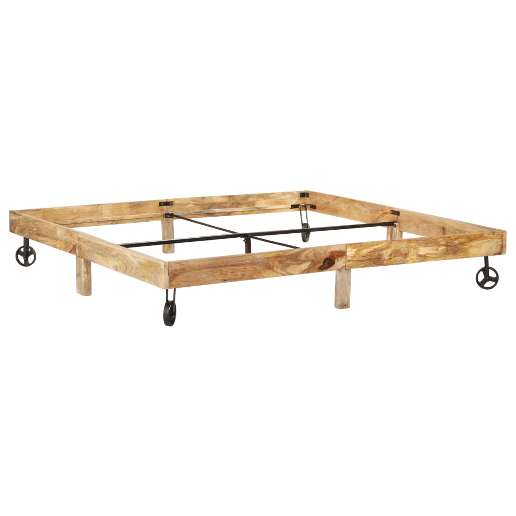 Bed Frame Without Mattress Solid Mango Wood