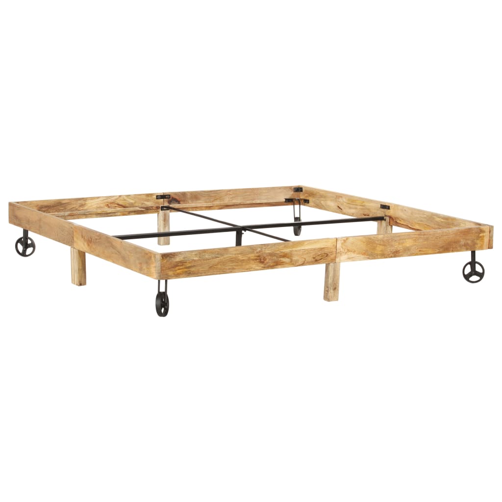 Bed Frame Without Mattress Solid Mango Wood