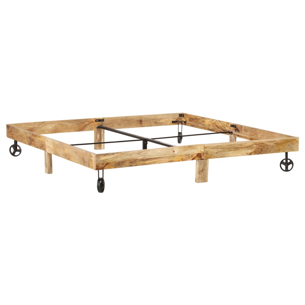 Bed Frame Without Mattress Solid Mango Wood