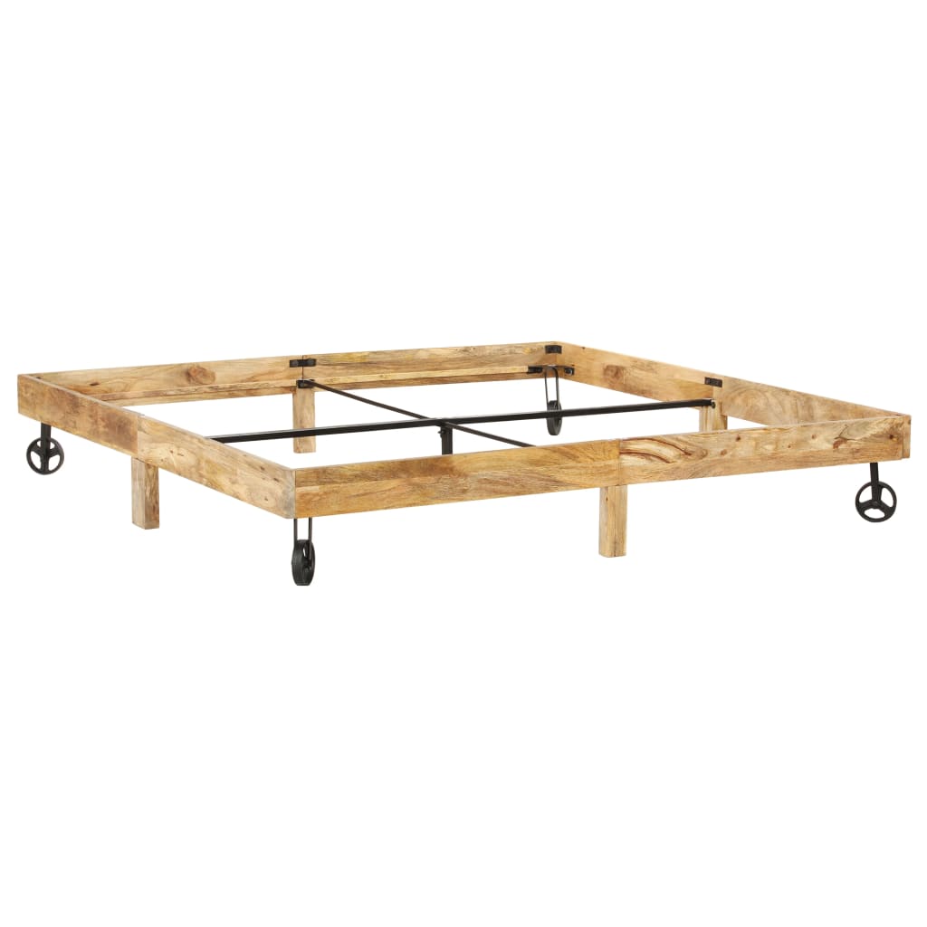 Bed Frame Without Mattress Solid Mango Wood