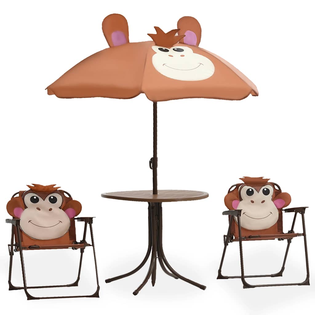 3 Piece Kids' Garden Bistro Set With Parasol