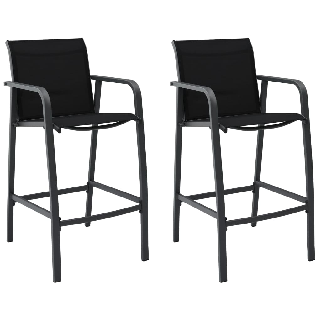 Garden Bar Chairs 4 Pcs Textilene