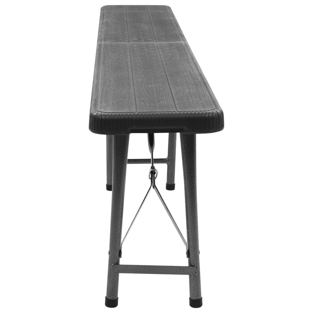 Folding Garden Benches 2 Pcs 180 Cm Hdpe