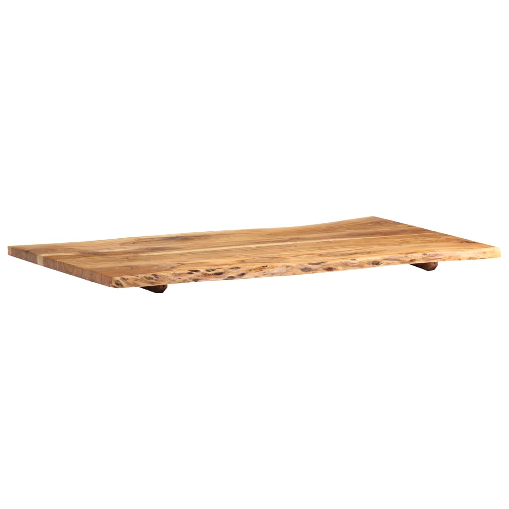 Table Top Solid Acacia Wood 100X(50-60)X2.5 Cm