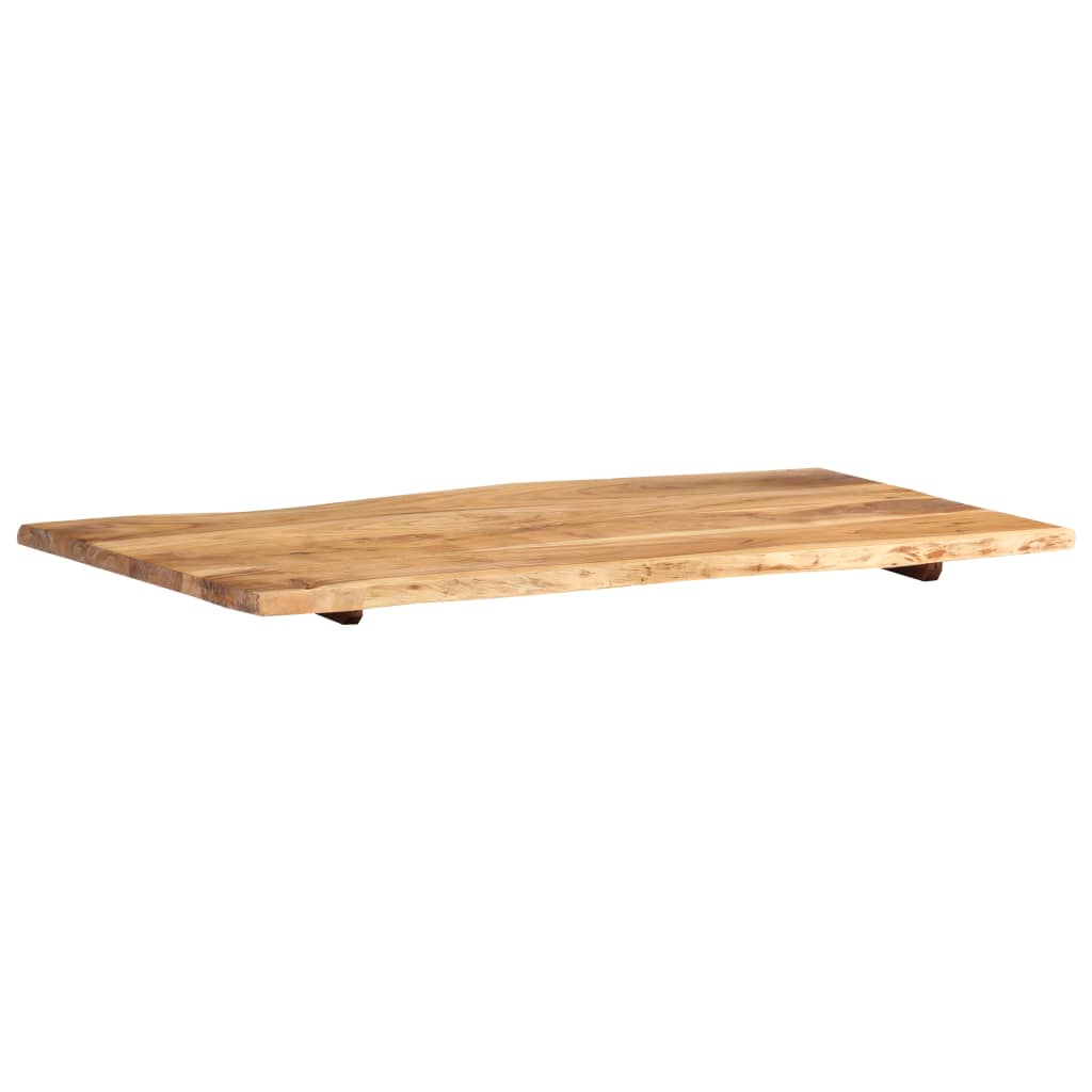 Table Top Solid Acacia Wood 100X(50-60)X2.5 Cm