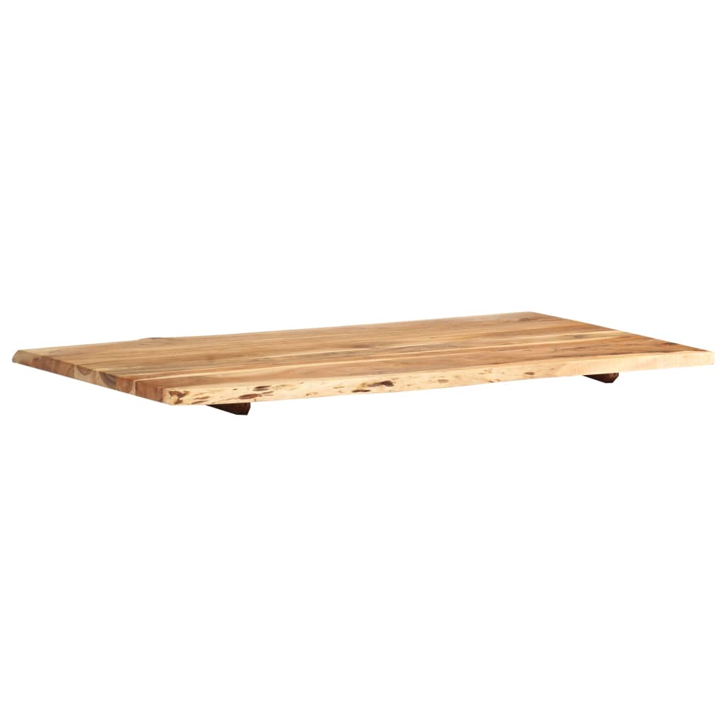 Table Top Solid Acacia Wood 100X(50-60)X2.5 Cm