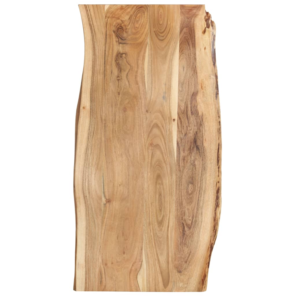 Table Top Solid Acacia Wood 100X(50-60)X2.5 Cm