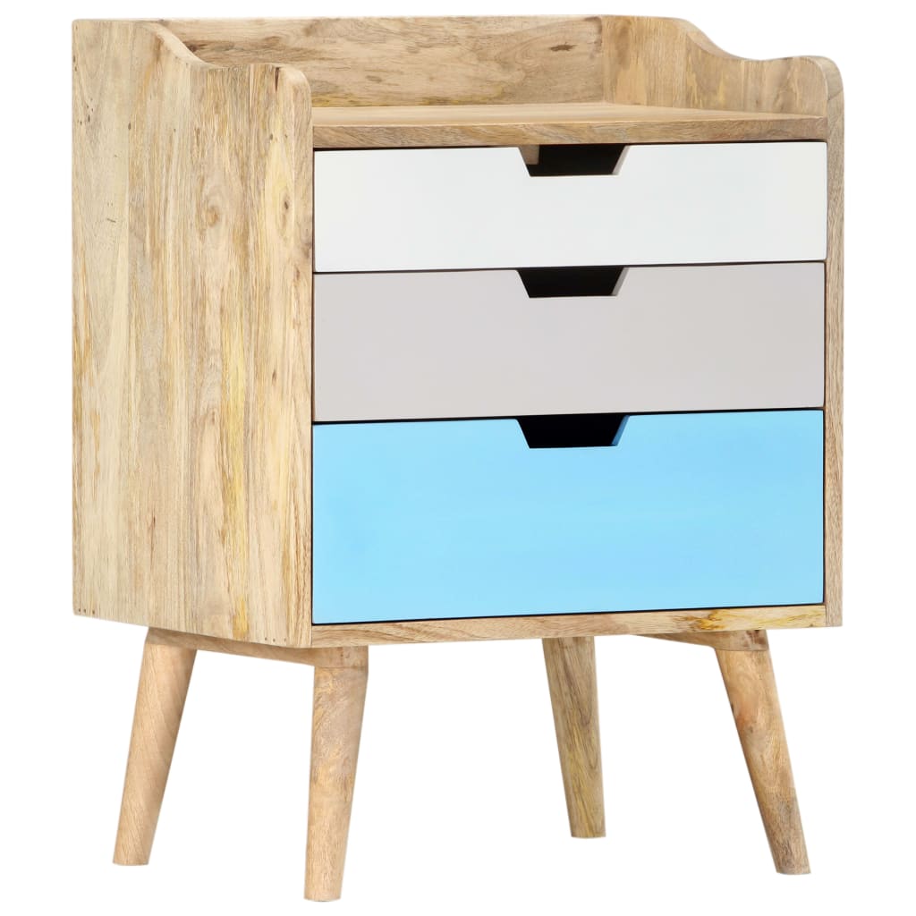 Bedside Cabinet 47X35X63 Cm Solid Mango Wood