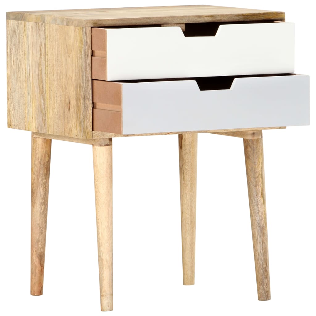 Bedside Cabinet 47X35X59 Cm Solid Mango Wood