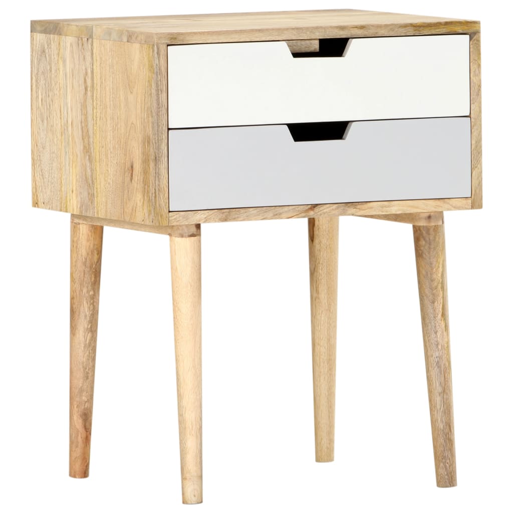 Bedside Cabinet 47X35X59 Cm Solid Mango Wood