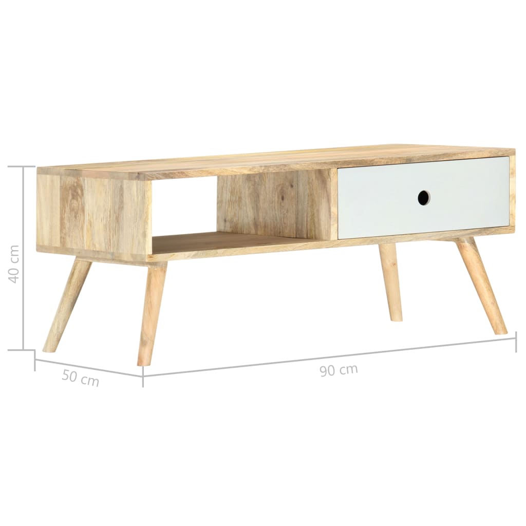Coffee Table 90X50X40 Cm Solid Mango Wood