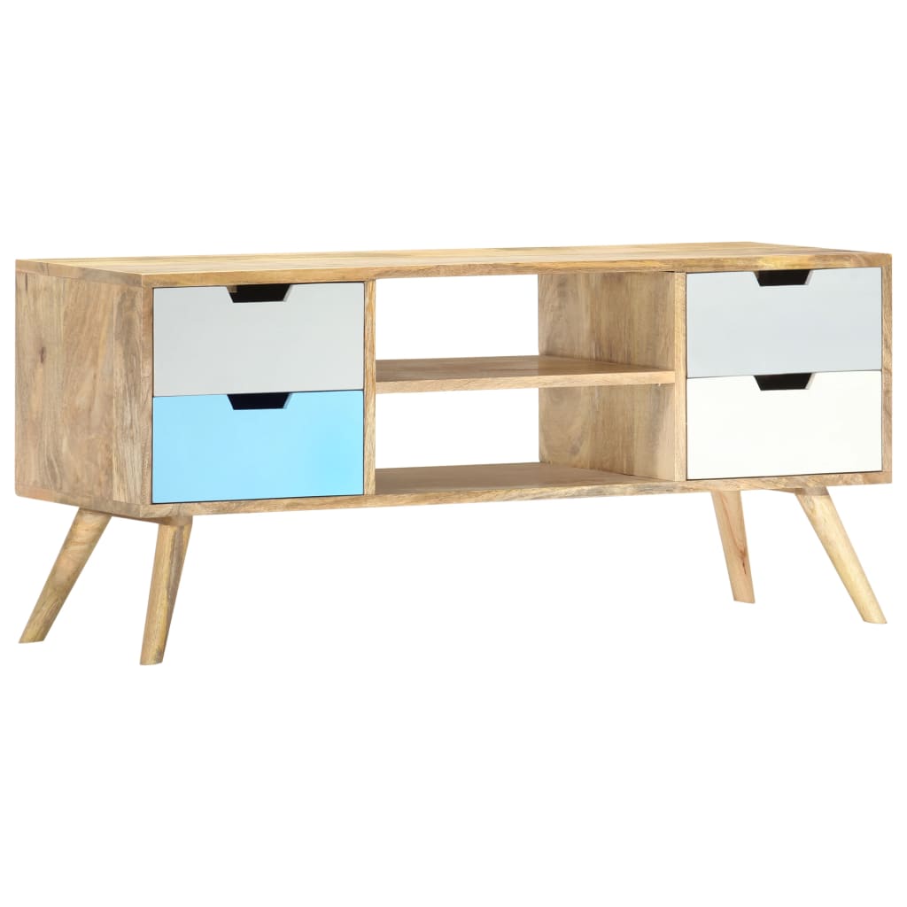 Tv Cabinet 110X35X48 Cm Solid Mango Wood