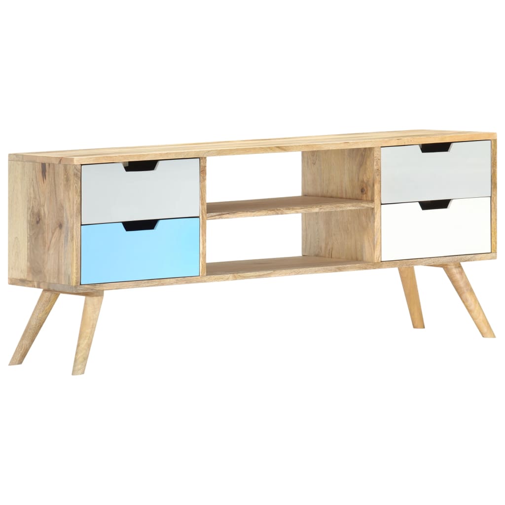 Tv Cabinet 110X35X48 Cm Solid Mango Wood