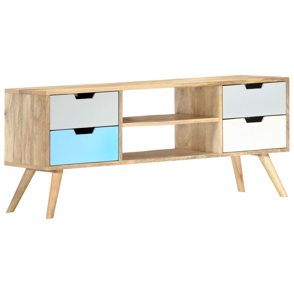 Tv Cabinet 110X35X48 Cm Solid Mango Wood