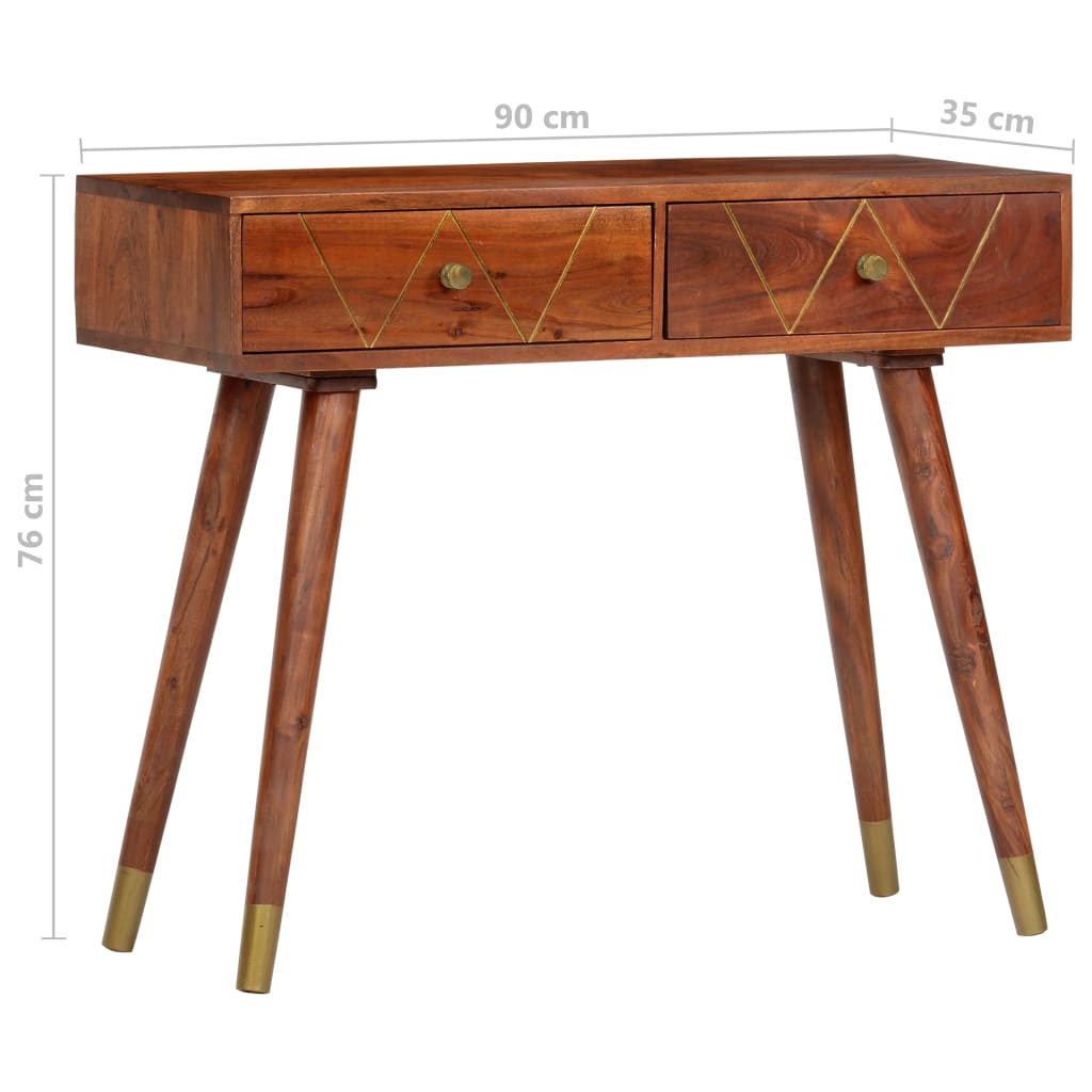 Console Table 90X35X76 Cm Solid Acacia Wood
