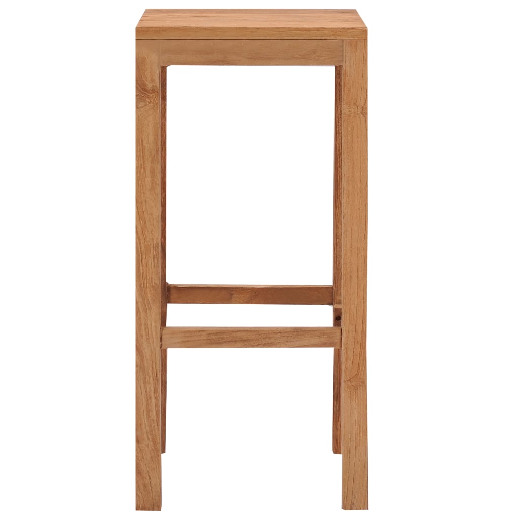 Bar Stools 2 Pcs Solid Teak Wood