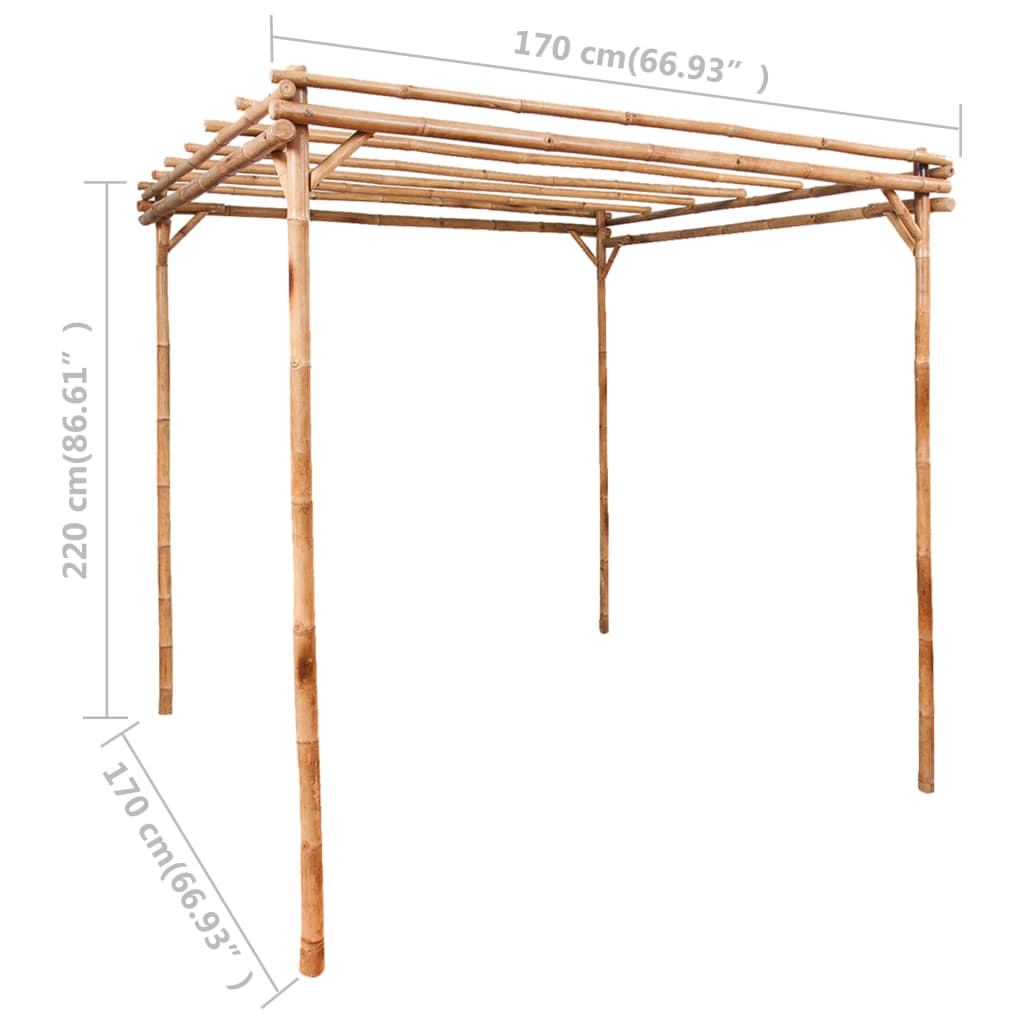 Pergola Bamboo 170X170X220 Cm