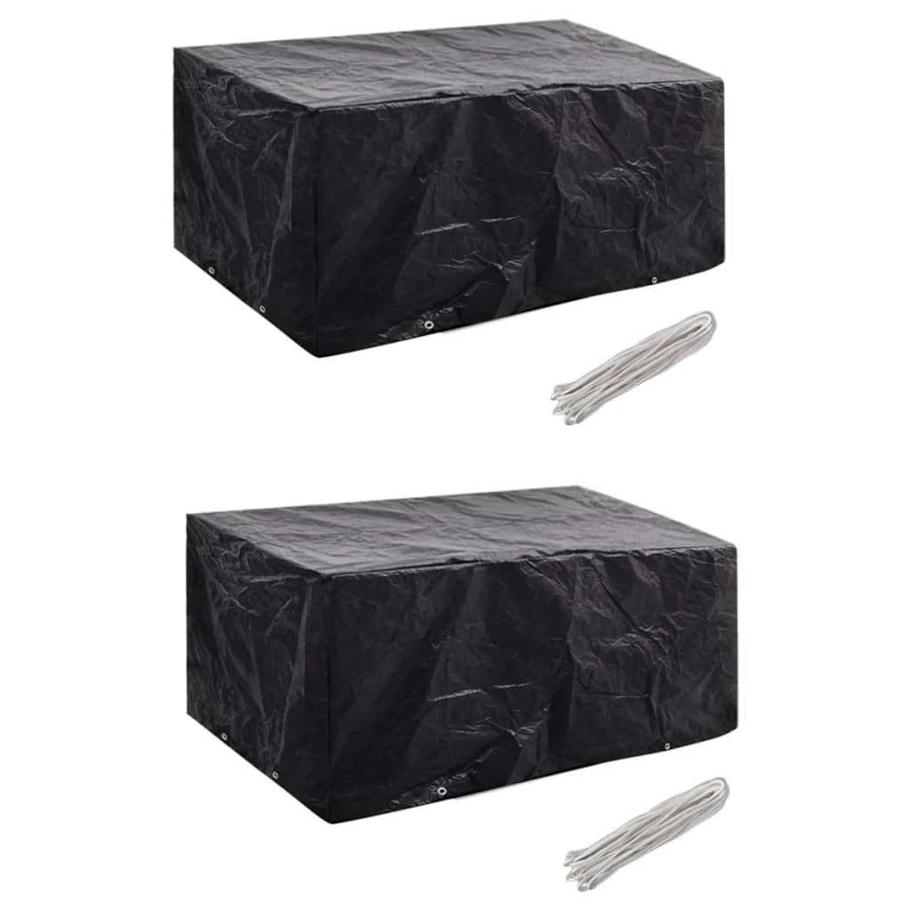 Garden Furniture Covers 2Pcs 4 Person Poly Rattan 113X113Cm