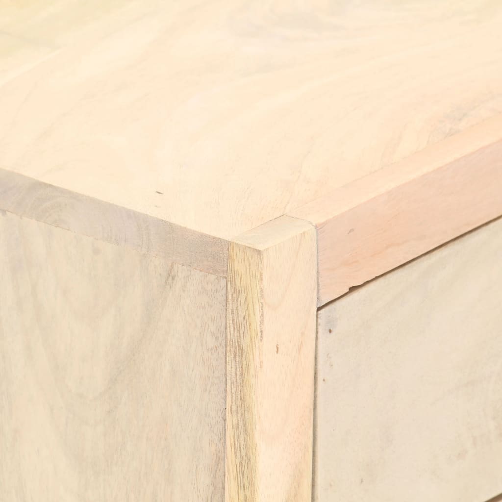 Bedside Cabinet Gold 40X30X50 Cm Solid Mango Wood