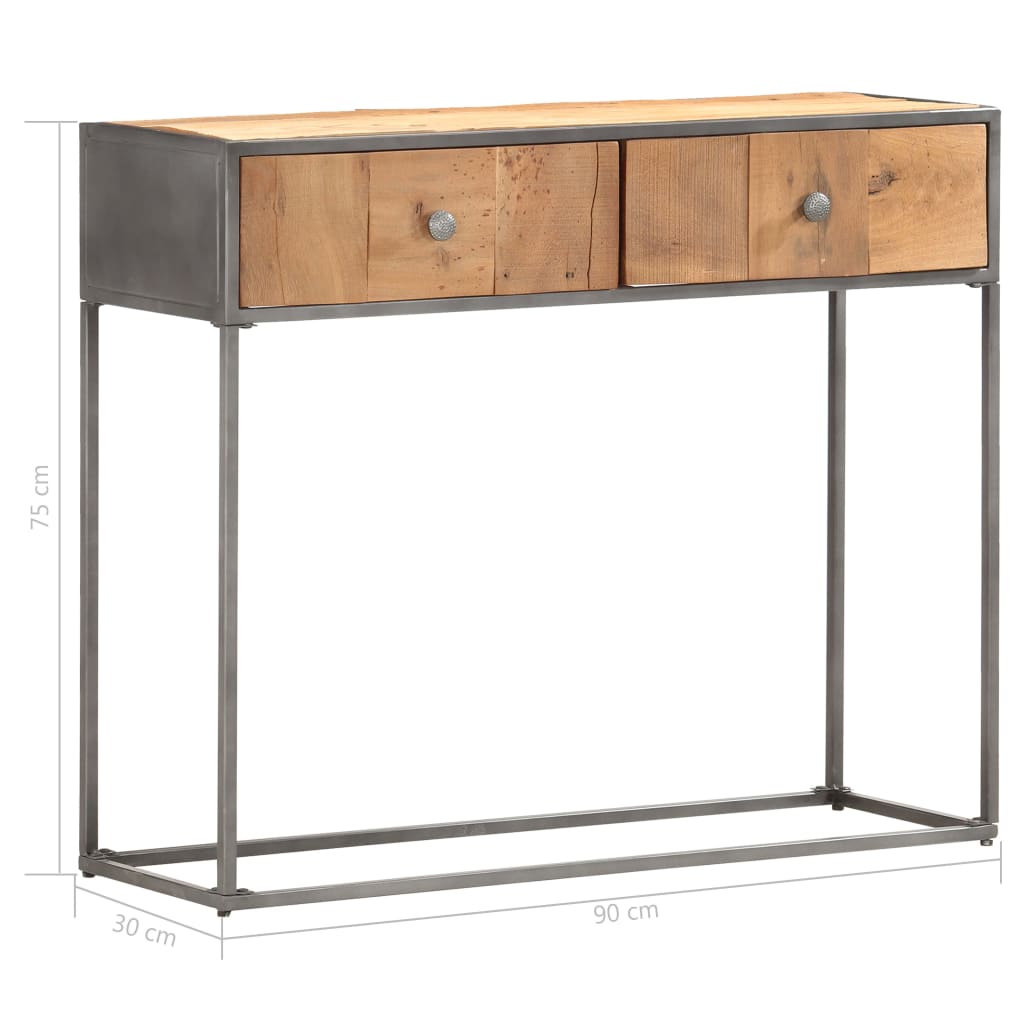 Console Table 90X30X75 Cm Solid Reclaimed Wood