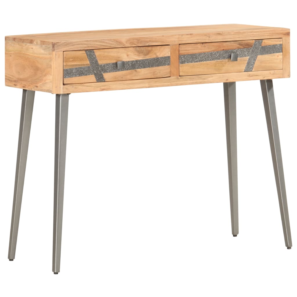 Console Table 90X30X75 Cm Solid Acacia Wood