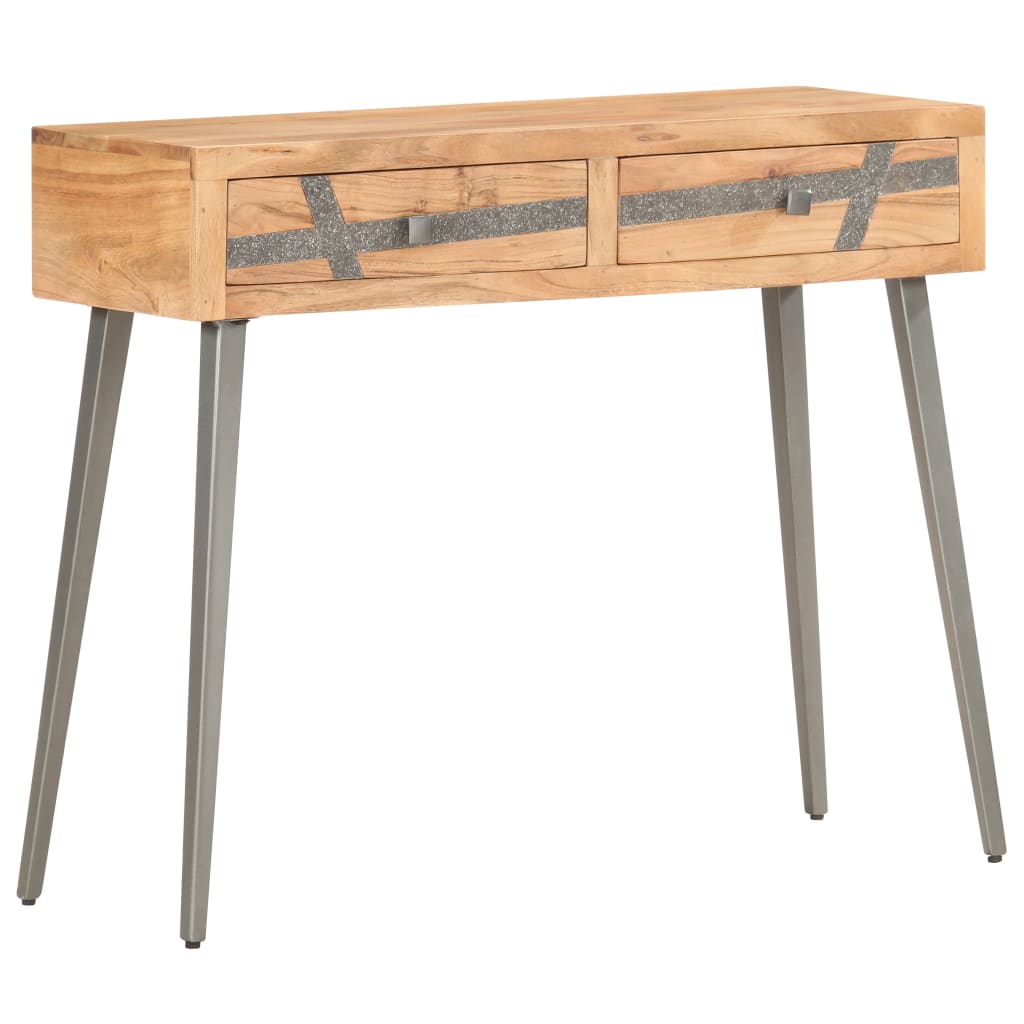 Console Table 90X30X75 Cm Solid Acacia Wood