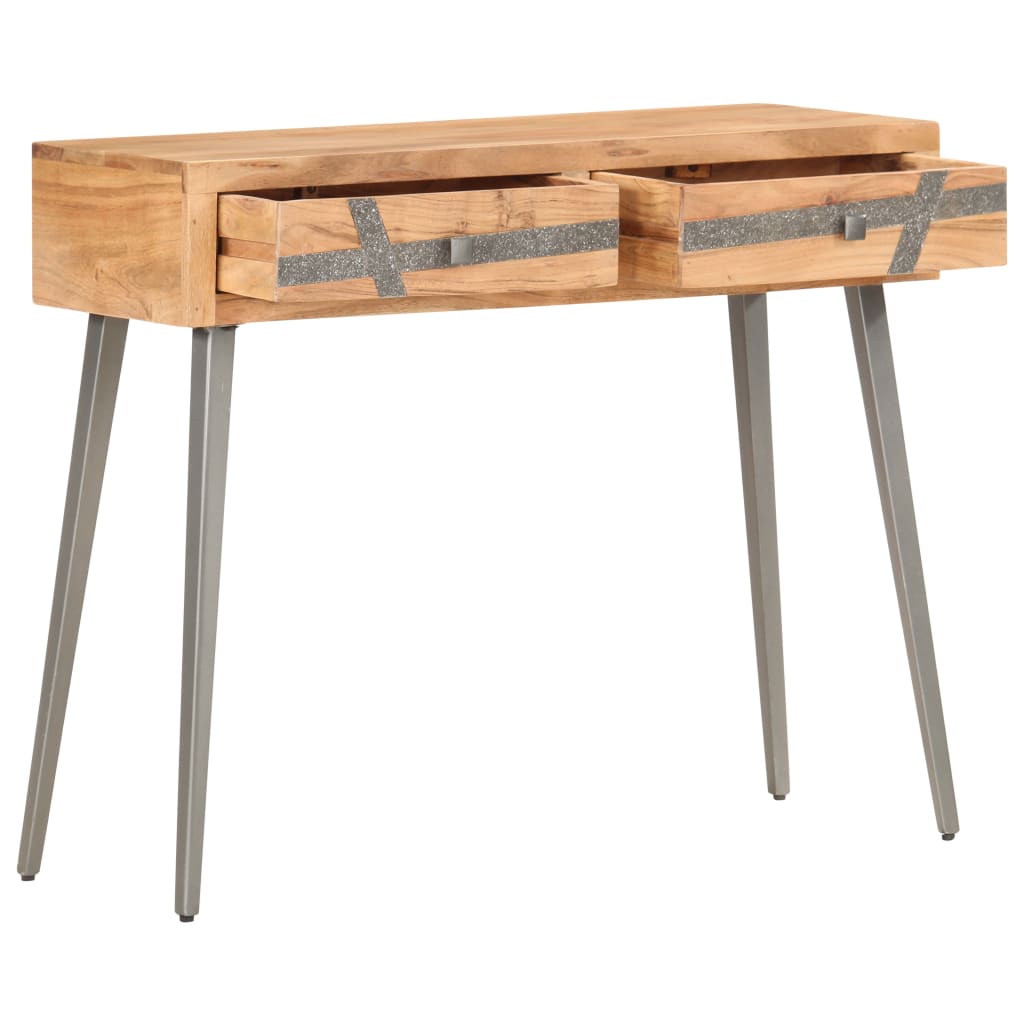 Console Table 90X30X75 Cm Solid Acacia Wood