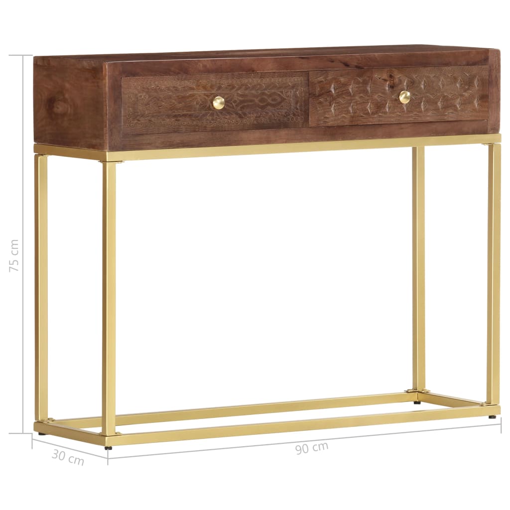 Console Table 90X30X75 Cm Solid Mango Wood