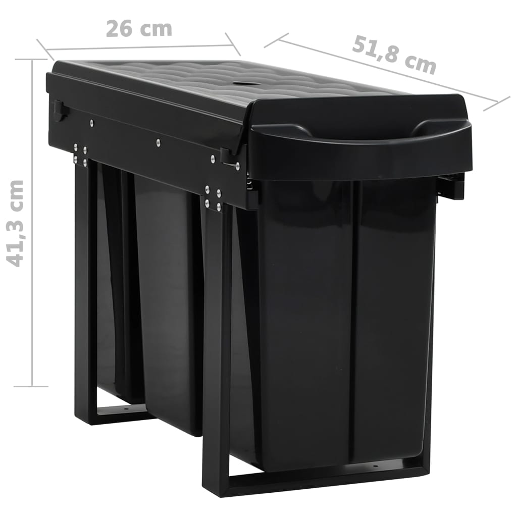Kitchen Cupboard Pull-Out Dustbin Soft-Close