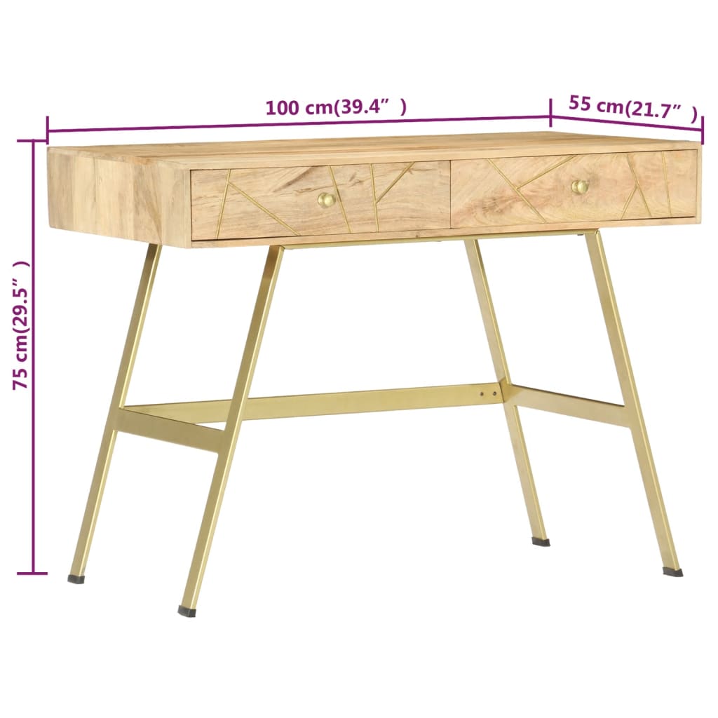 Writing Desk With Drawers 100X55X75 Cm