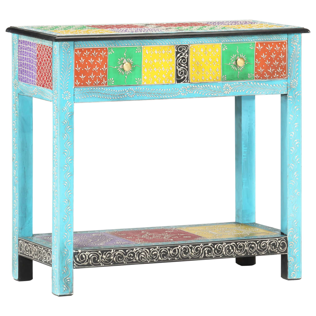 Hand Painted Console Table 80X35X75 Cm Solid Mango Wood