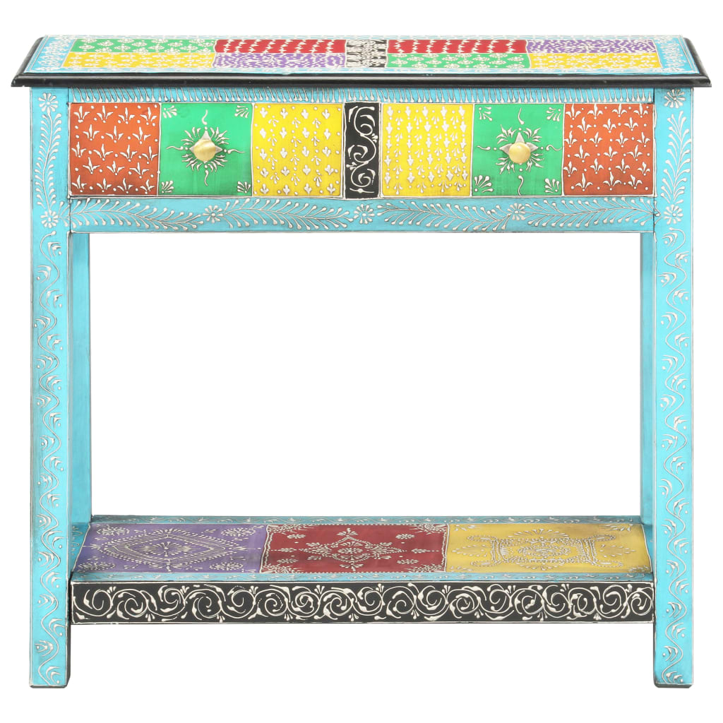 Hand Painted Console Table 80X35X75 Cm Solid Mango Wood