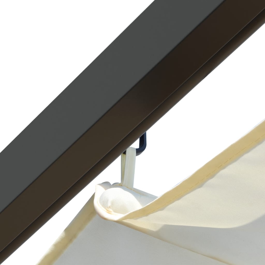 Pergola With Retractable Roof White 3X3 M Steel