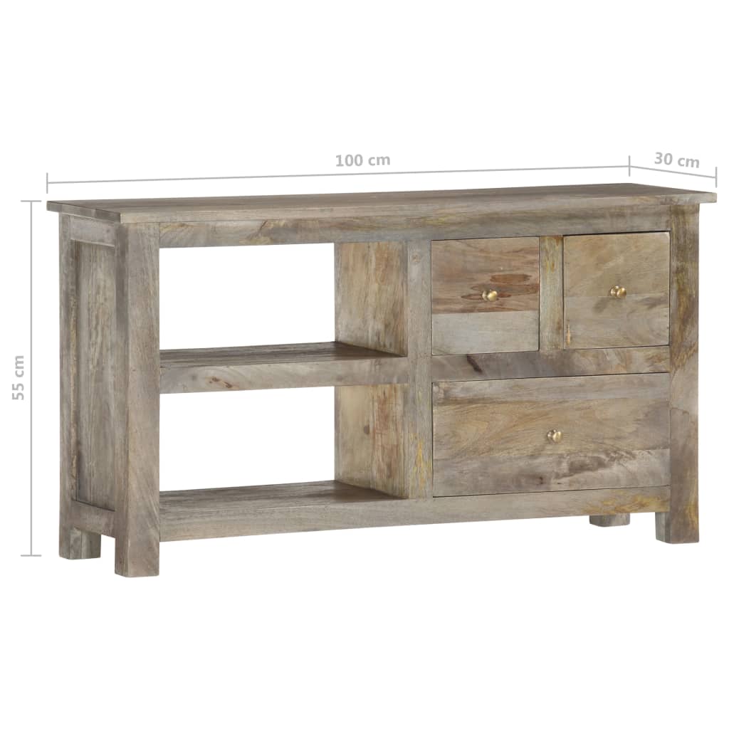 Tv Cabinet 100X30X55 Cm Solid Mango Wood