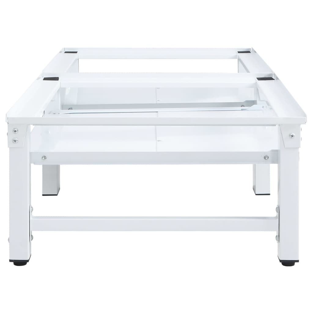 Washing And Drying Machine Pedestal With Pull-Out Shelves White