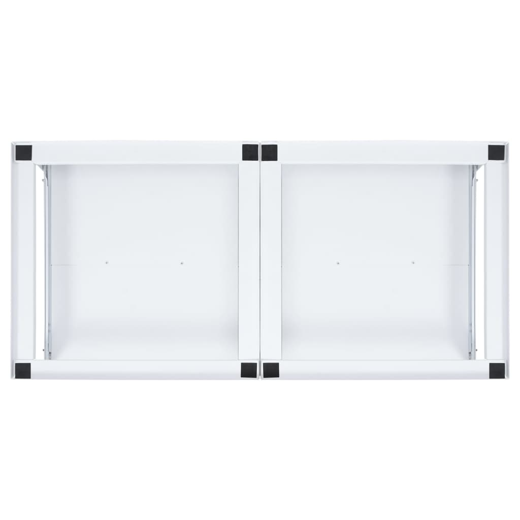 Washing And Drying Machine Pedestal With Pull-Out Shelves White